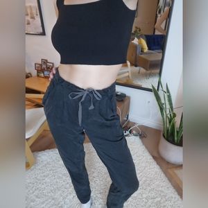 Wilfred high-waisted black slouchy pants